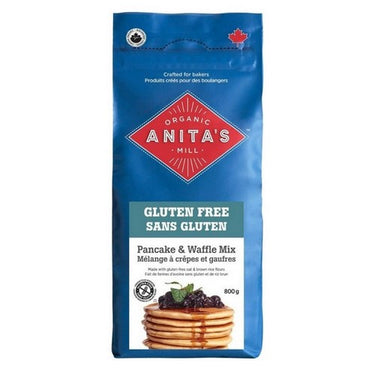 Organic Pancake & Waffle Mix Gluten-Free 800 Grams (Case Of 4) by Anitas Organic