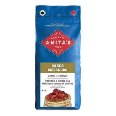 Organic Pancake & Waffle Mix Classic 900 Grams (Case Of 4) by Anitas Organic