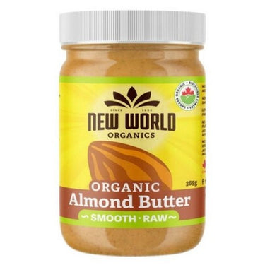 Organic Almond Butter Raw Smooth 365 Grams (Case Of 12) by New World Organics