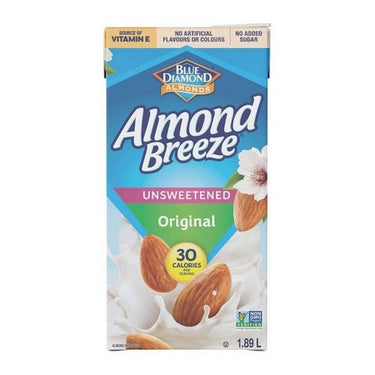 Almond Original Unsweetened 1.89 Litres (Case Of 8) by Blue Diamond