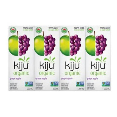 Organic Apple Grape 4 X 200 Ml (Case Of 8) by Kiju Organic