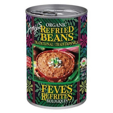 Organic Refried Beans Traditional 398 Ml (Case Of 12) by Amys