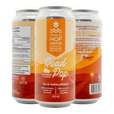 Sparkling Hop Water Zero Alcohol Cranberry & Orange 4 X 473 Ml (Case Of 6) by Road Pop