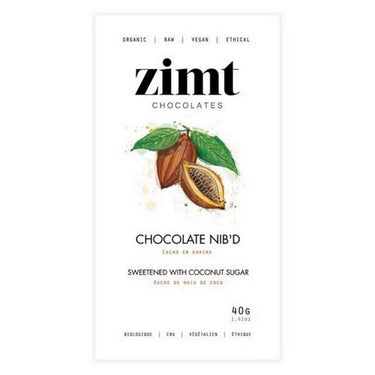 Organic Chocolate Nib'd Coconut Sugar 40 Grams (Case Of 12) by Zimt Bar