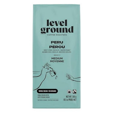 Organic Peru Medium Whole Bean 300 Grams (Case Of 6) by Level Ground