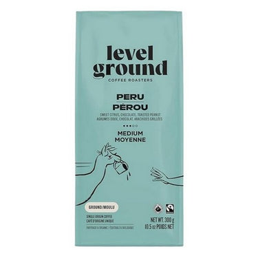 Organic Peru Medium Ground 300 Grams (Case Of 6) by Level Ground