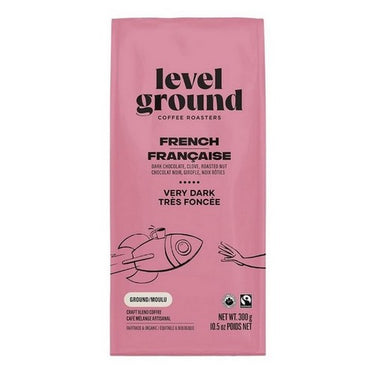 Organic French Very Dark Ground 300 Grams (Case Of 6) by Level Ground