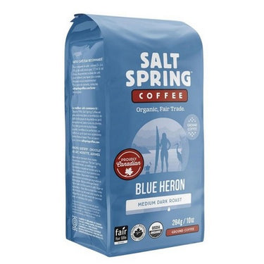 Organic Blue Heron Ground Medium Dark Roast 284 Grams (Case Of 8) by Salt Spring Coffee