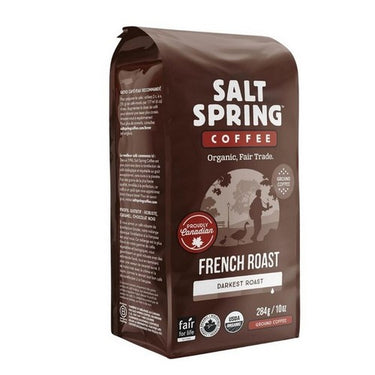 Organic French Roast Ground Darkest Roast 284 Grams (Case Of 8) by Salt Spring Coffee