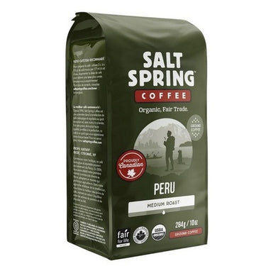 Organic Peru Ground Medium Roast 284 Grams (Case Of 8) by Salt Spring Coffee