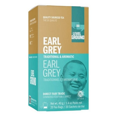 Earl Grey Black Tea Traditional & Aromatic 20 Bags (Case Of 12) by Level Ground