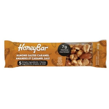 HoneyBar Almond Salted Caramel 40 Grams (Case Of 15) by HoneyBar