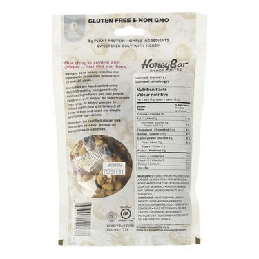 Snack Bites HoneyBar Quinoa & Cranberry 162 Grams (Case Of 8) by HoneyBar