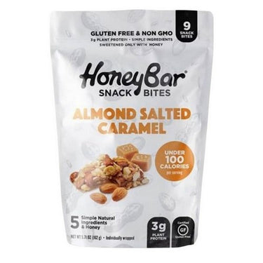 Snack Bites HoneyBar Almond Salted Caramel 162 Grams (Case Of 8) by HoneyBar