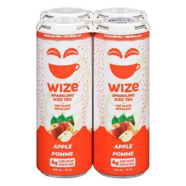 Sparkling Iced Tea Honeycrisp Apple 4 X 355 Ml (Case Of 6) by Wize Coffee Leaf