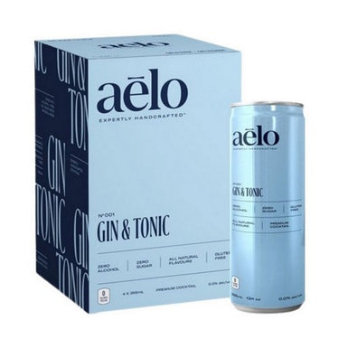 Gin And Tonic Zero Alcohol 4 X 355 Ml (Case Of 6) by Aelo