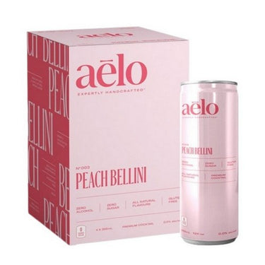 Peach Bellini Zero Alcohol 4 X 355 Ml (Case Of 6) by Aelo