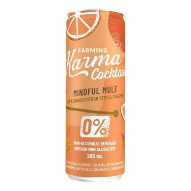 Mindful Mule Lime & Ginger Zero Alcohol 285 Ml (Case Of 4) by Farming Karma