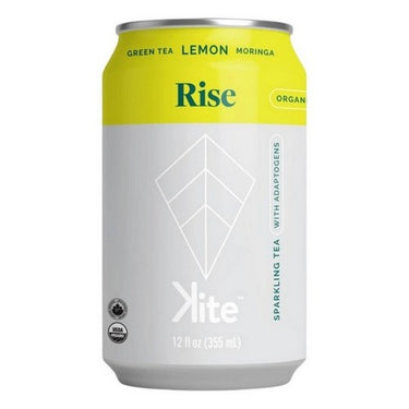 Organic Rise Green Tea Lemon w/Moringa 355 Ml (Case Of 12) by Kite