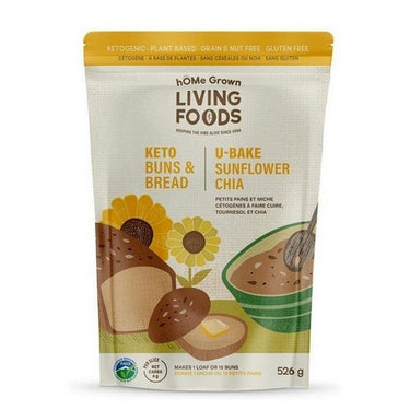 Organic Keto U-Bake Buns & Bread Mix Sunflower Chia 500 Grams (Case Of 8) by Home Grown