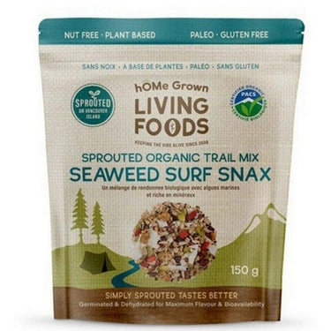 Organic Seaweed Surf Snax Sprouted Trail Mix 150 Grams (Case Of 8) by Home Grown