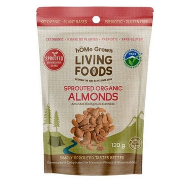 Organic Sprouted Almonds 120 Grams (Case Of 8) by Home Grown