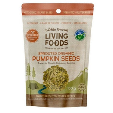 Organic Sprouted Pumpkin Seeds 130 Grams (Case Of 8) by Home Grown