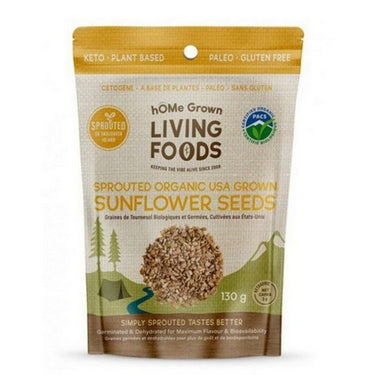 Organic Sprouted Sunflower Seeds 130 Grams (Case Of 8) by Home Grown