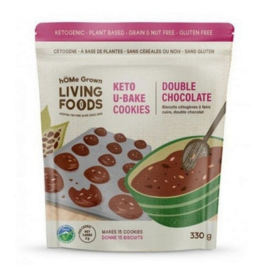 Organic Keto U-Bake Cookie Mix Double Chocolate 330 Grams (Case Of 12) by Home Grown