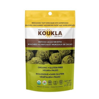 Organic Macaroons Matcha Cacao Nibs 150 Grams (Case Of 8) by Koukla Delights