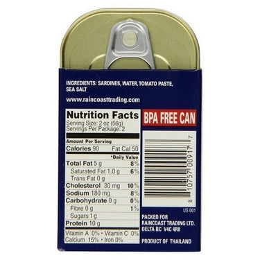 Sardines Wild Pacific Tomato Sauce 120 Grams (Case Of 12) by Raincoast Trading