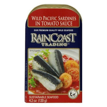 Sardines Wild Pacific Tomato Sauce 120 Grams (Case Of 12) by Raincoast Trading