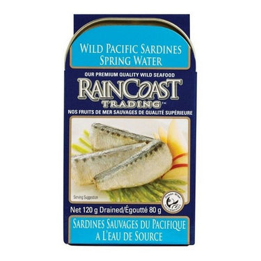 Sardines Wild Pacific Spring Water 120 Grams (Case Of 12) by Raincoast Trading
