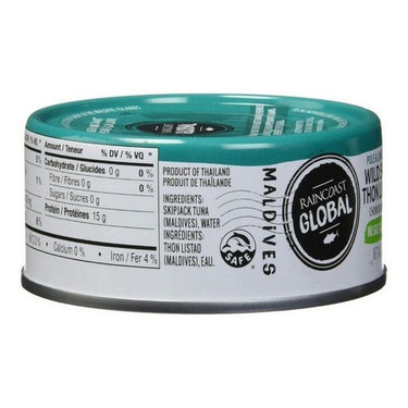 Tuna Wild Skipjack No Salt Added Pole & Line Caught 142 Grams (Case Of 24) by Raincoast Trading