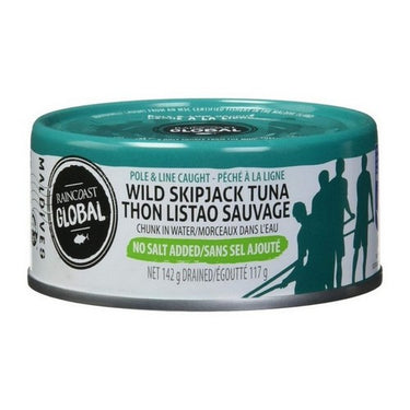 Tuna Wild Skipjack No Salt Added Pole & Line Caught 142 Grams (Case Of 24) by Raincoast Trading
