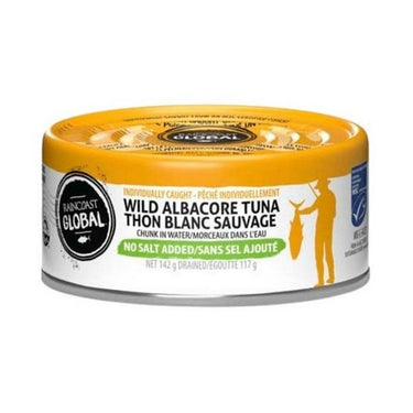 Tuna Wild Albacore No Salt Added Individually Caught 142 Grams (Case Of 24) by Raincoast Trading