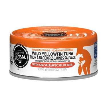 Tuna Wild Yellowfin With Sea Salt Individually Caught 142 Grams (Case Of 24) by Raincoast Trading