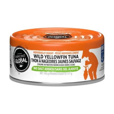 Tuna Wild Yellowfin No Sea Salt Added Individually Caught 142 Grams (Case Of 24) by Raincoast Trading