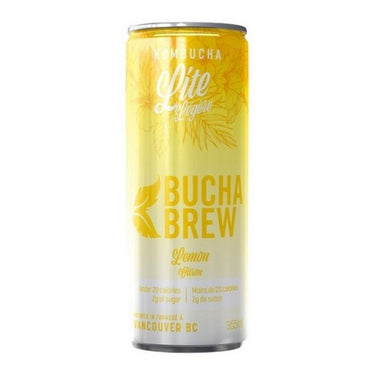 Organic Fun Fizzy Water w/Kombucha Lite Lemon 355 Ml (Case Of 12) by Bambucha Kombucha