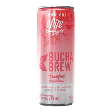 Organic Fun Fizzy Water w/Kombucha Lite Grapefruit 355 Ml (Case Of 12) by Bambucha Kombucha
