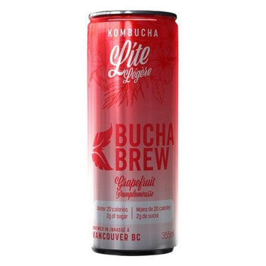 Organic Fun Fizzy Water w/Kombucha Lite Grapefruit 4 X 355 Ml (Case Of 6) by Bambucha Kombucha