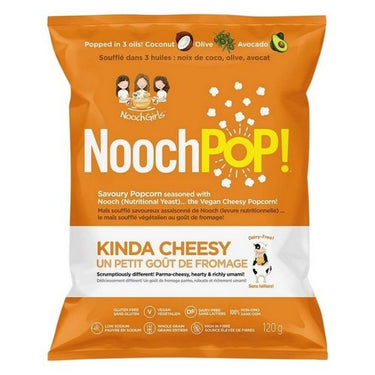 Kinda Cheesy Premium Popcorn with Nutritional Yeast 120 Grams (Case Of 12) by NoochPOP