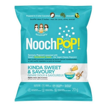 Kinda Sweet And Savoury Premium Popcorn with Nutritional Yeast 20 Grams (Case Of 12) by NoochPOP