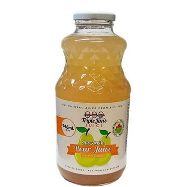 Organic Pear 946 Ml (Case Of 12) by Triple Jims