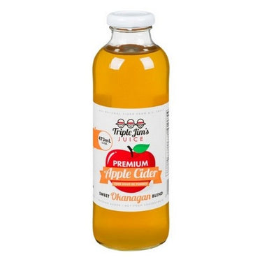 Apple Cider Premium Sweet Okanagan Blend 473 Ml (Case Of 12) by Triple Jims