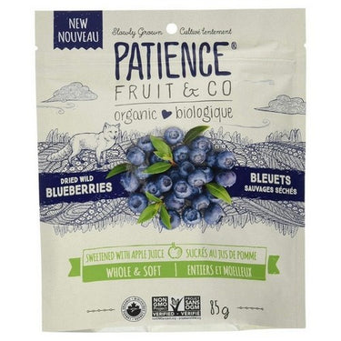 Organic Wild Blueberries Whole & Soft Apple Juice Sweetened 85 Grams (Case Of 8) by Patience Fruit & Co