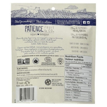 Organic Wild Blueberries Whole & Soft Apple Juice Sweetened 85 Grams (Case Of 8) by Patience Fruit & Co