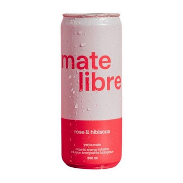 Organic Yerba Mate Rose & Hibiscus 330 Ml (Case Of 12) by Mate Libre