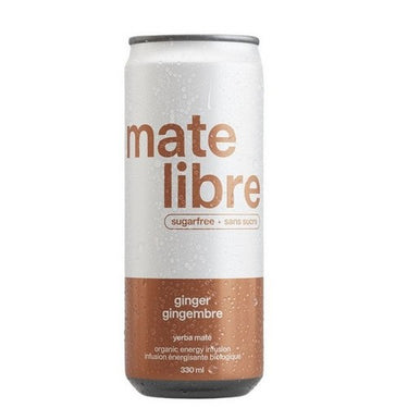 Organic Ginger Zero Yerba Mate Energy Infusion 330 Ml (Case Of 12) by Mate Libre
