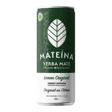 Organic Yerba Mate Energy Infusion Lemon Original 355 Ml (Case Of 12) by Mateina